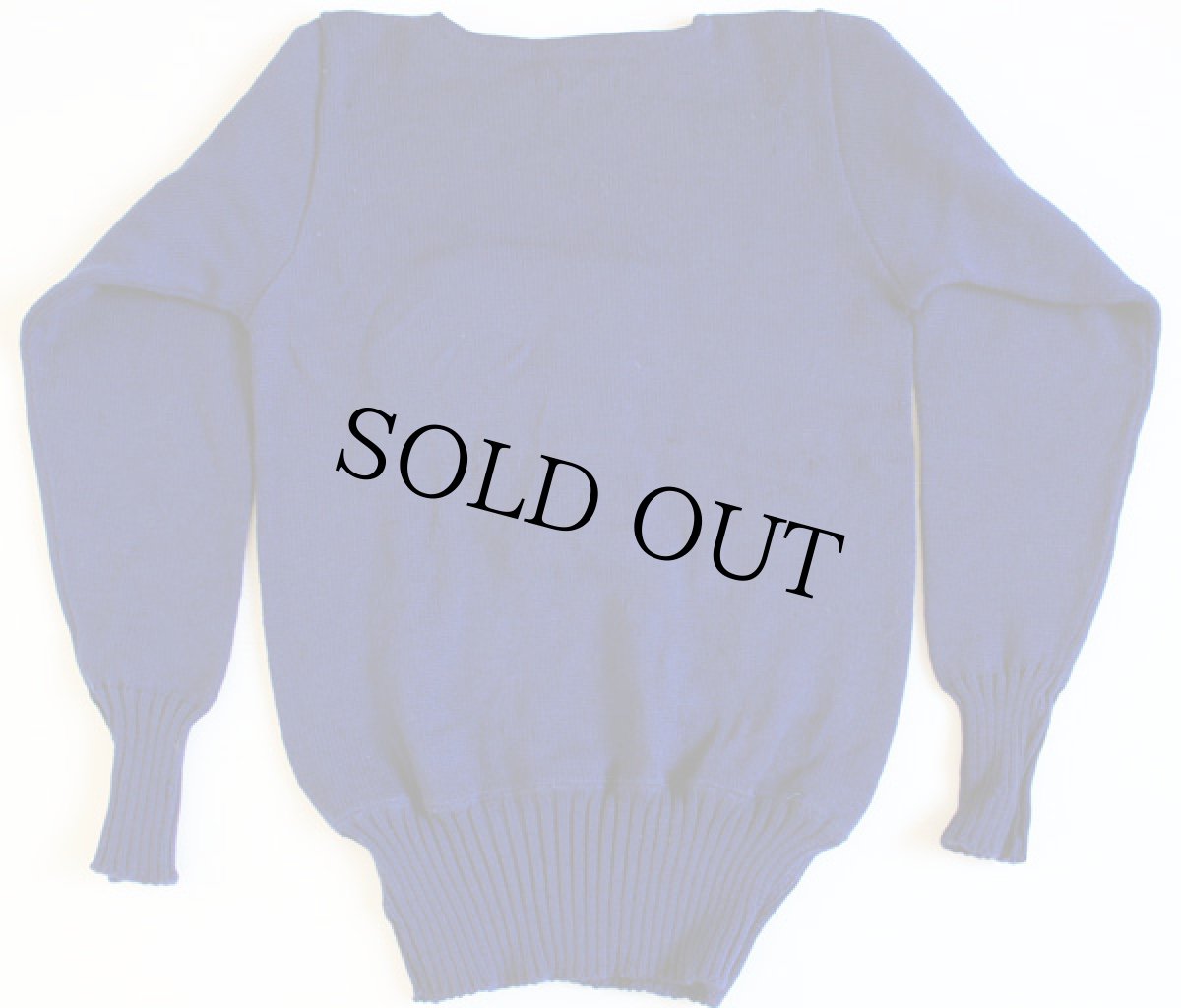 画像2: 50s Laulor's パッチ付き ボートネック ウールニット レタードセーター 40 (2)