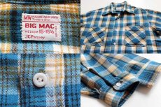 画像3: 70s JCPenney BIGMACビッグマック コットン ライト フランネルシャツ M (3)