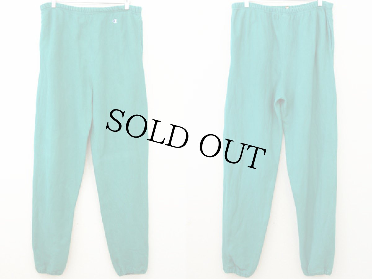 画像2: 90s USA製 Championチャンピオン リバースウィーブ スウェットパンツ エメラルドグリーン XL (2)