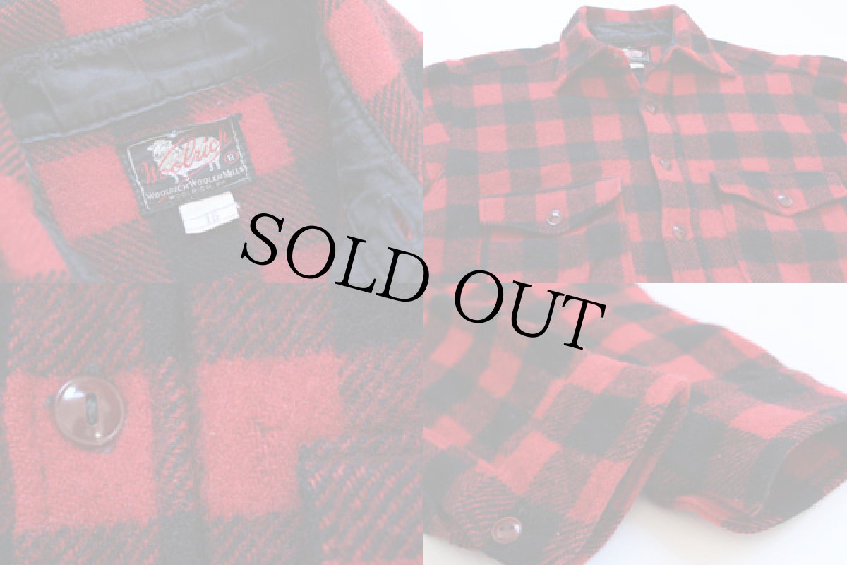 画像3: 50s Woolrichウールリッチ バッファローチェック ウールシャツ 赤×黒 15 (3)