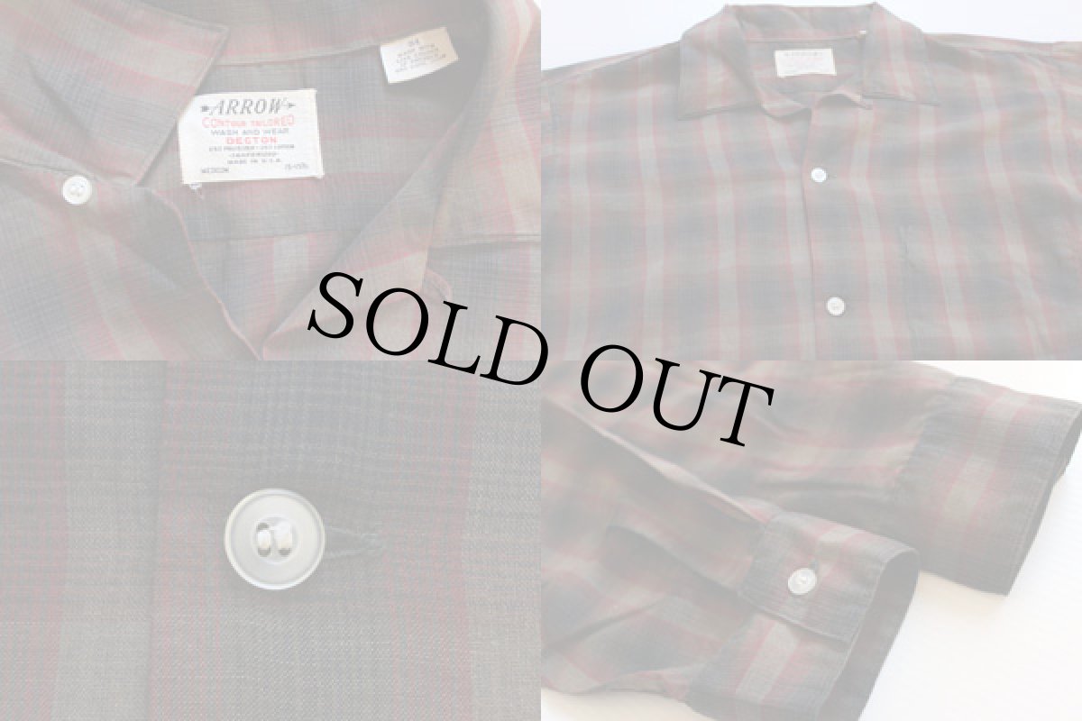 画像3: 60s ARROW オンブレチェック シャツ M (3)