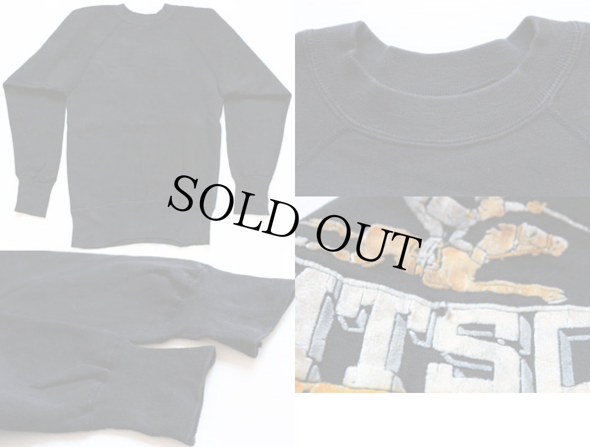 画像3: 50s カラーフロッキープリント スウェット 黒 (3)