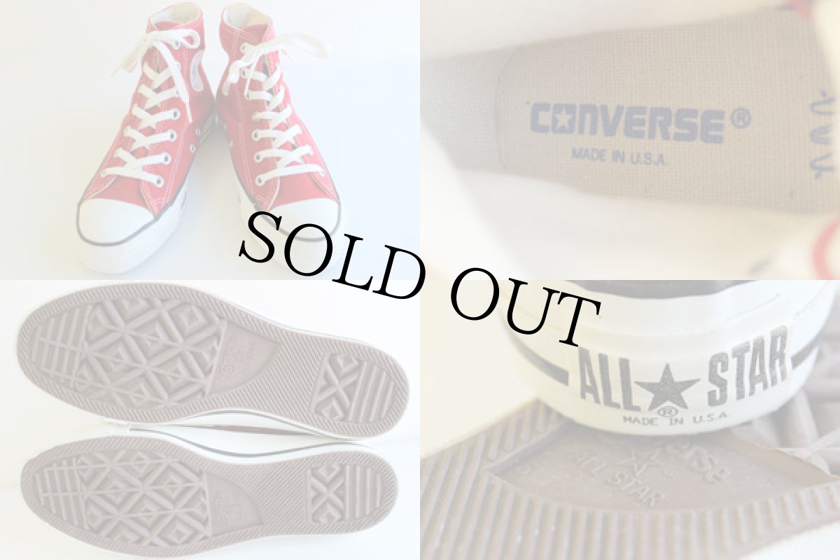 画像3: デッドストック★90s USA製 CONVARSEコンバース ALLSTARオールスター HI 赤 5 (3)