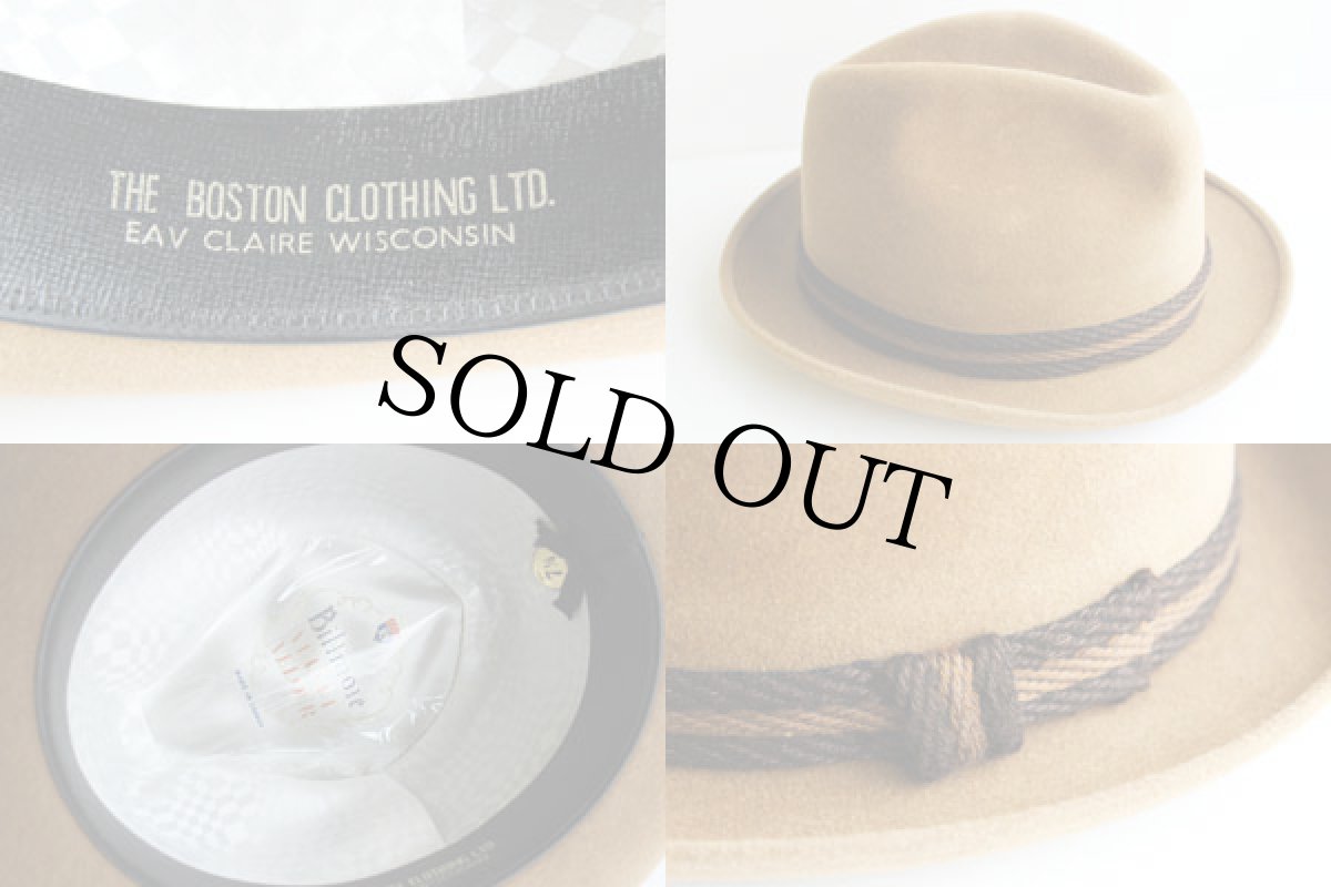 画像3: カナダ製 Biltmore ベロア フェドラハット 薄茶 56.5cm (3)
