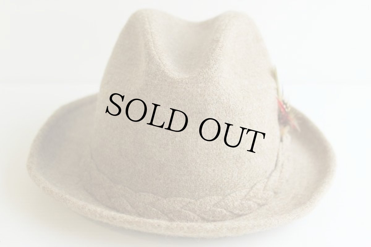 画像2: ビンテージ USA製 STETSONステットソン ウール フェドラハット 56.5cm (2)