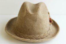 画像2: ビンテージ USA製 STETSONステットソン ウール フェドラハット 56.5cm (2)