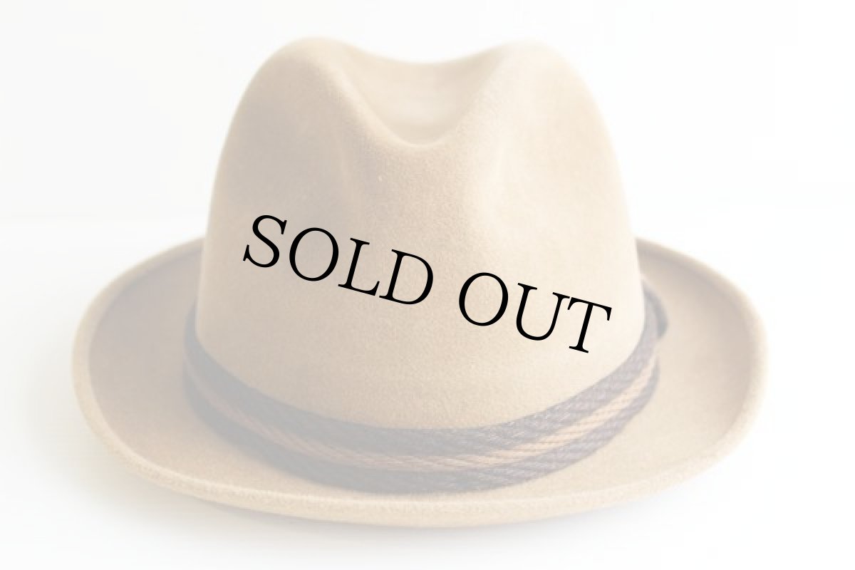 画像2: カナダ製 Biltmore ベロア フェドラハット 薄茶 56.5cm (2)