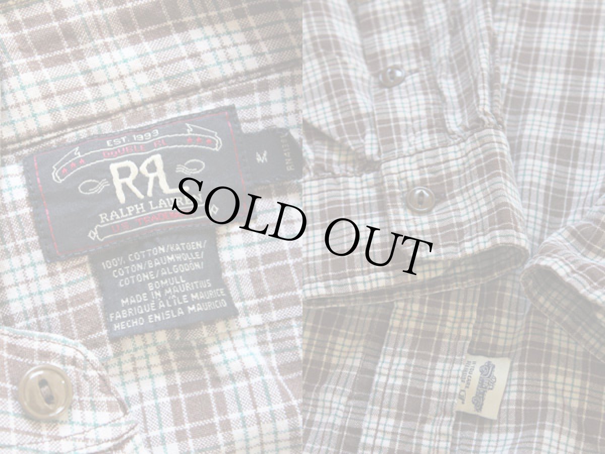 画像3: 90s RRL ダブルアールエル ラルフローレン チェック コットンシャツ M★三つ星タグ (3)