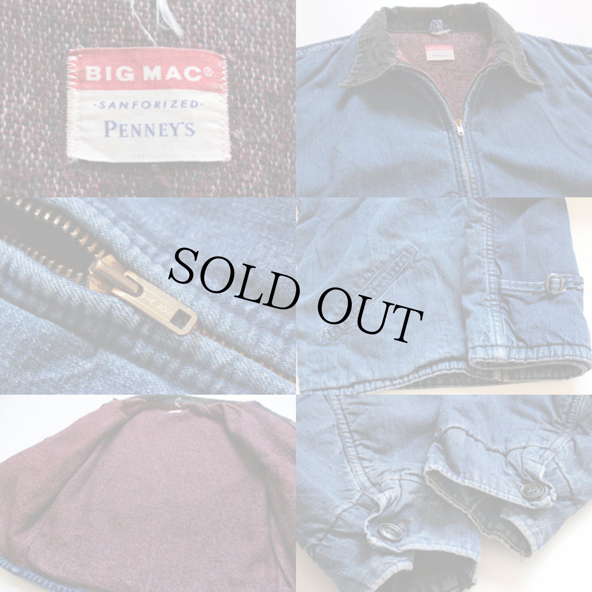 画像3: 60s PENNEY'S BIGMACビッグマック ブランケットライナー インディゴデニム ワークジャケット (3)