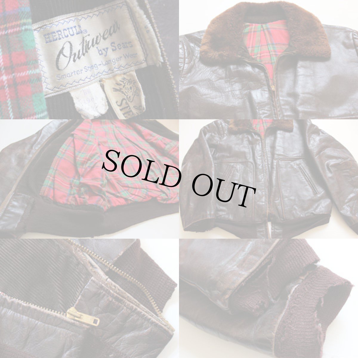 画像3: 50s Seras HERCULESヘラクレス 襟ボア レザージャケット 42 (3)