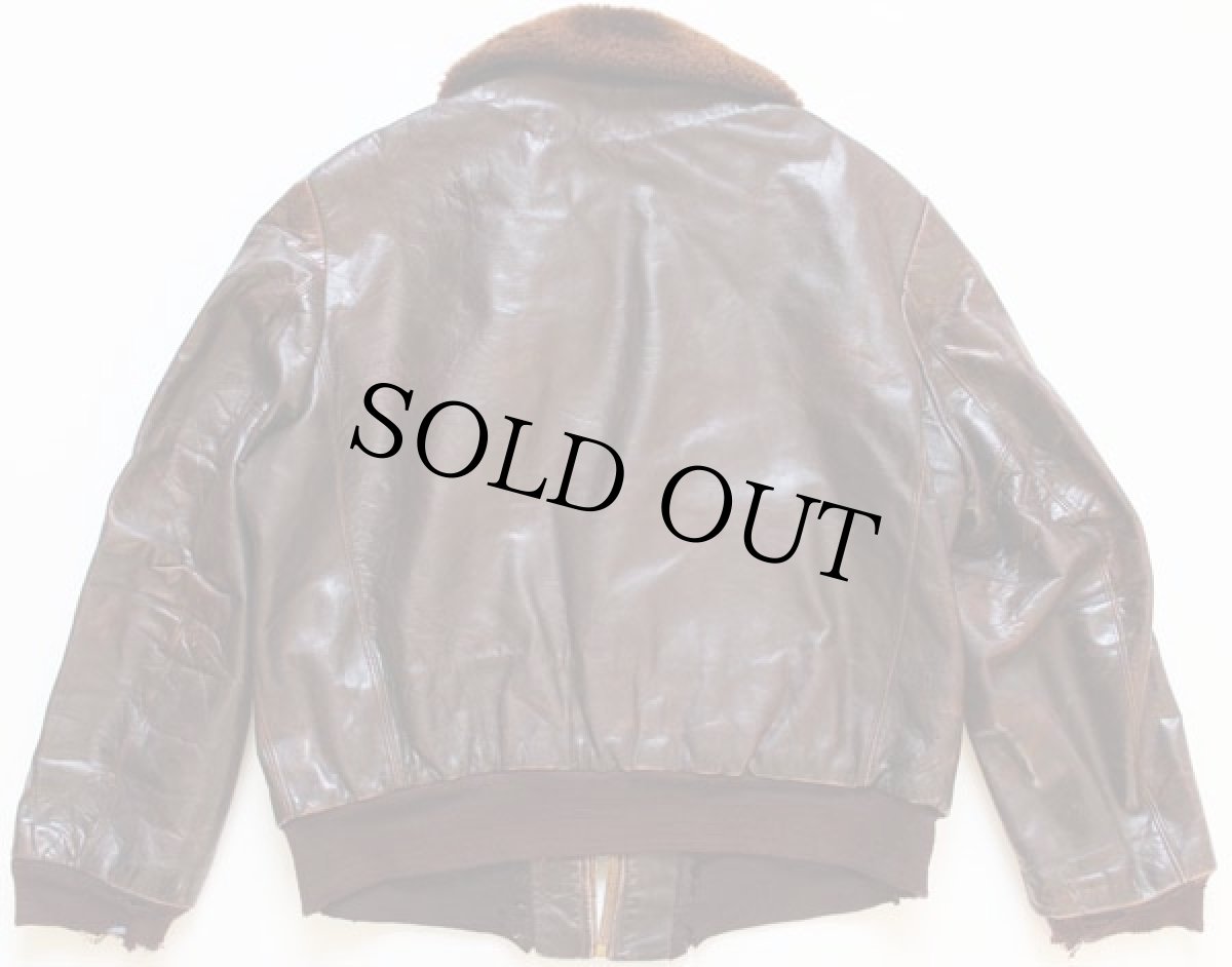 画像2: 50s Seras HERCULESヘラクレス 襟ボア レザージャケット 42 (2)