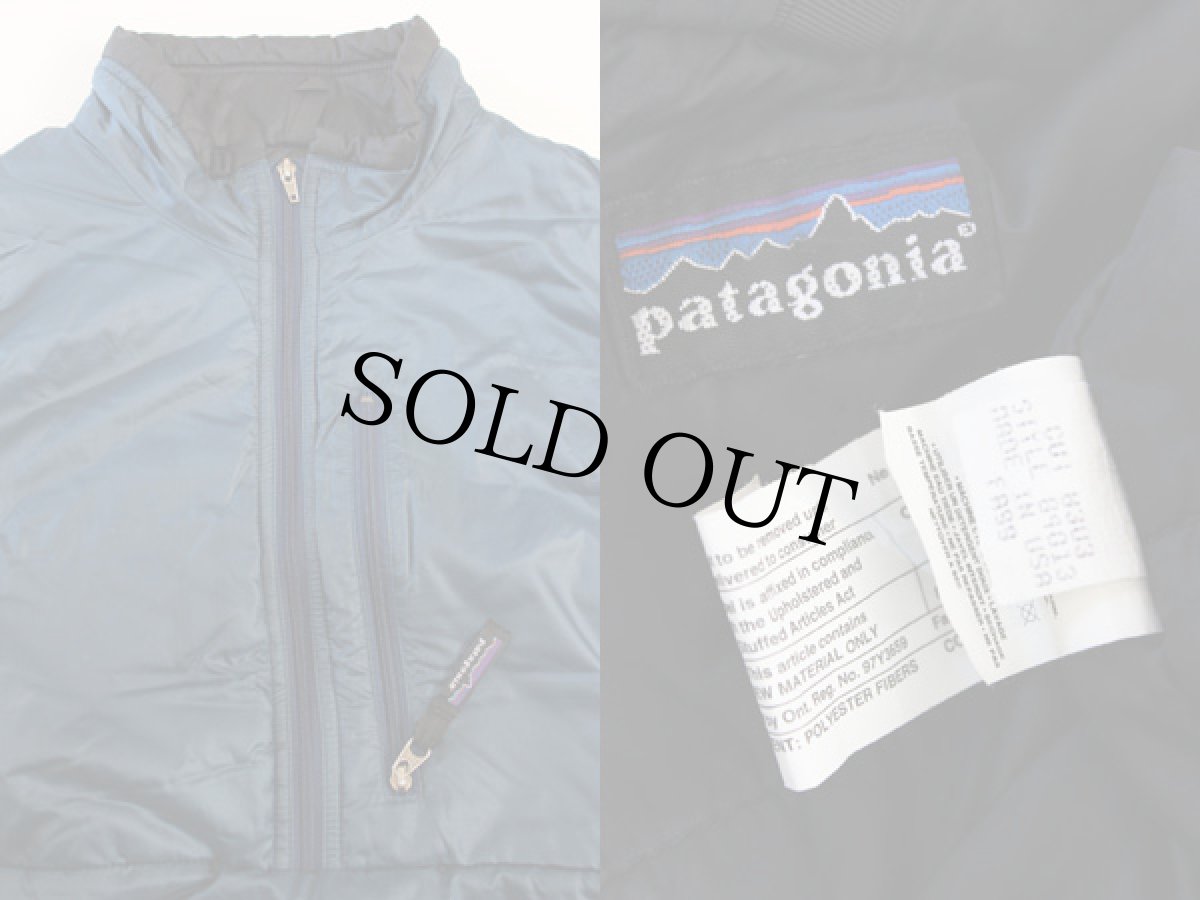 画像3: 90s USA製 patagoniaパタゴニア ナイロン パフボールベスト 紺 (3)