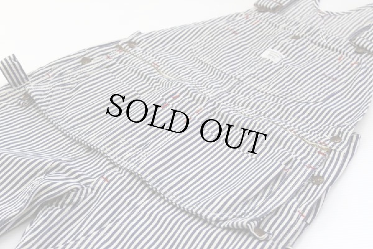 画像2: 70s BIGMACビッグマック エプロン付き ヒッコリー オーバーオール (2)