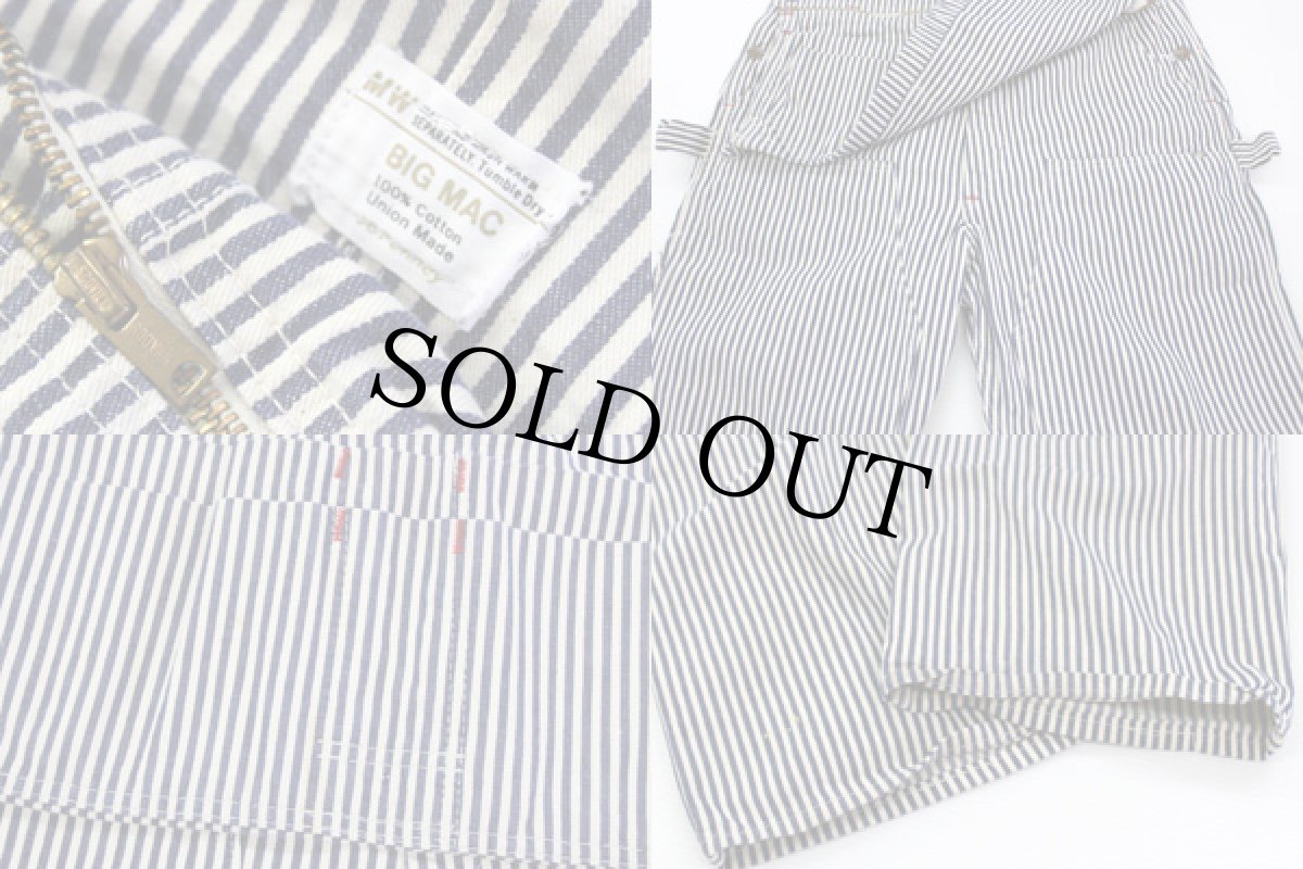 画像3: 70s BIGMACビッグマック エプロン付き ヒッコリー オーバーオール (3)