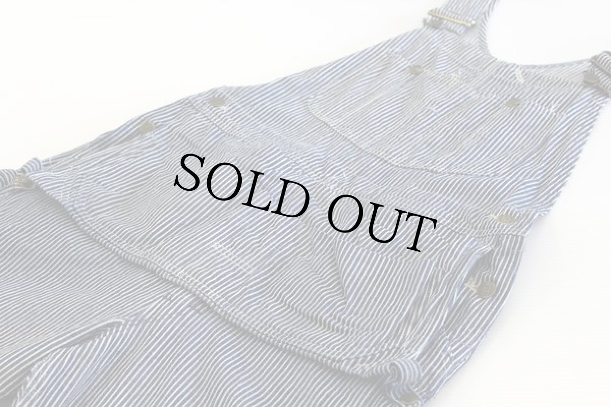 画像2: 80s USA製 Sears エプロン付き ヒッコリー オーバーオール w32 L32 (2)