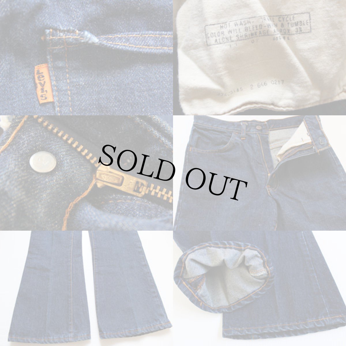 画像3: 70s USA製 Levi'sリーバイス 646 シングル 66前期 デニムパンツ★ベルボトム (3)