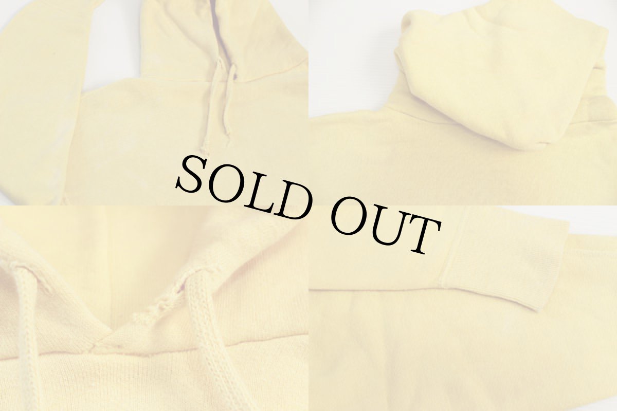 画像3: 60s UNKNOWN コットン スウェットパーカー 黄 (3)