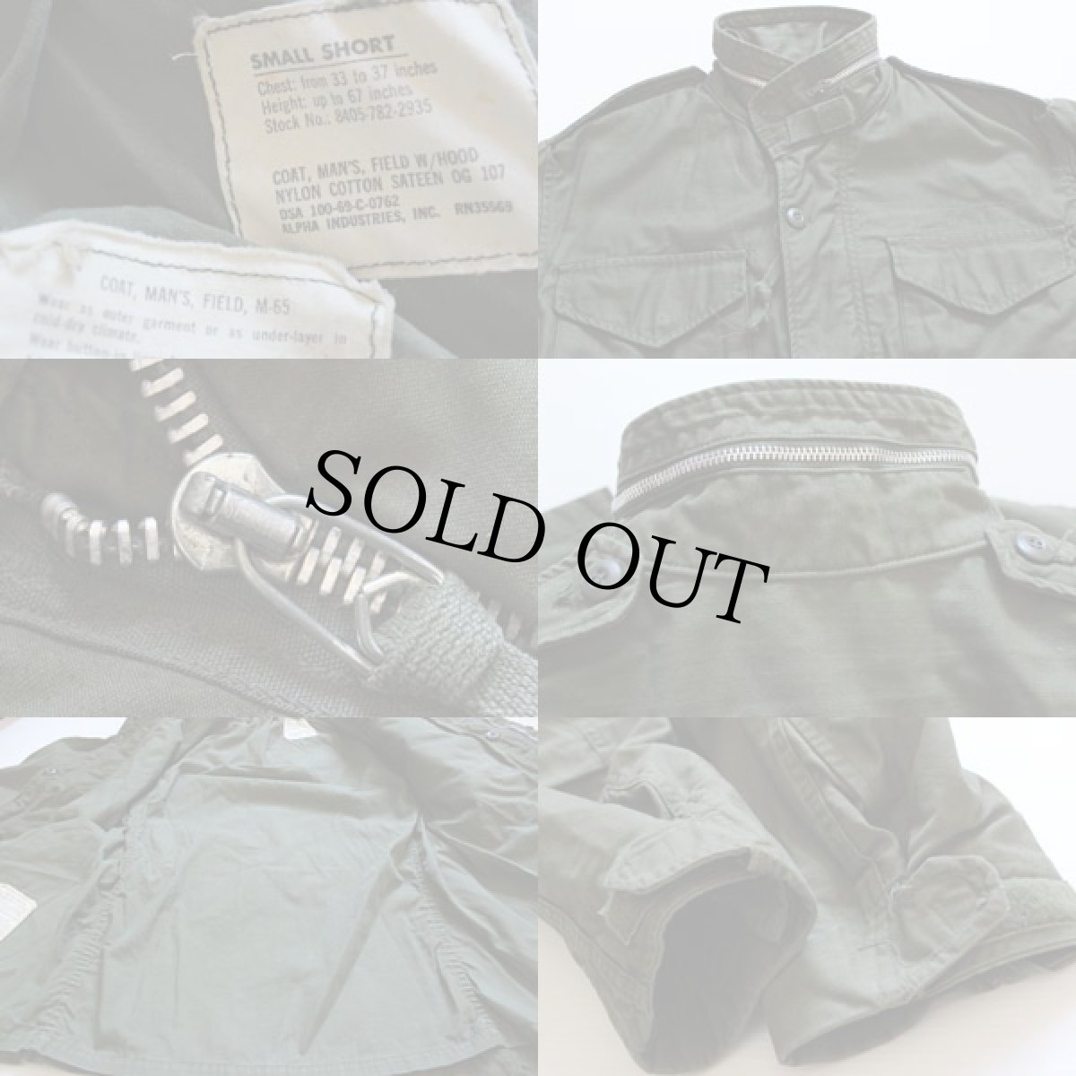 画像3: 60s 米軍 U.S.ARMY M-65 フィールドジャケット 2nd オリーブグリーン S-S★ALPHAアルファ (3)