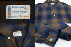 画像3: 60s Penneys TOWNCRAFT オンブレチェック レーヨンシャツ M (3)