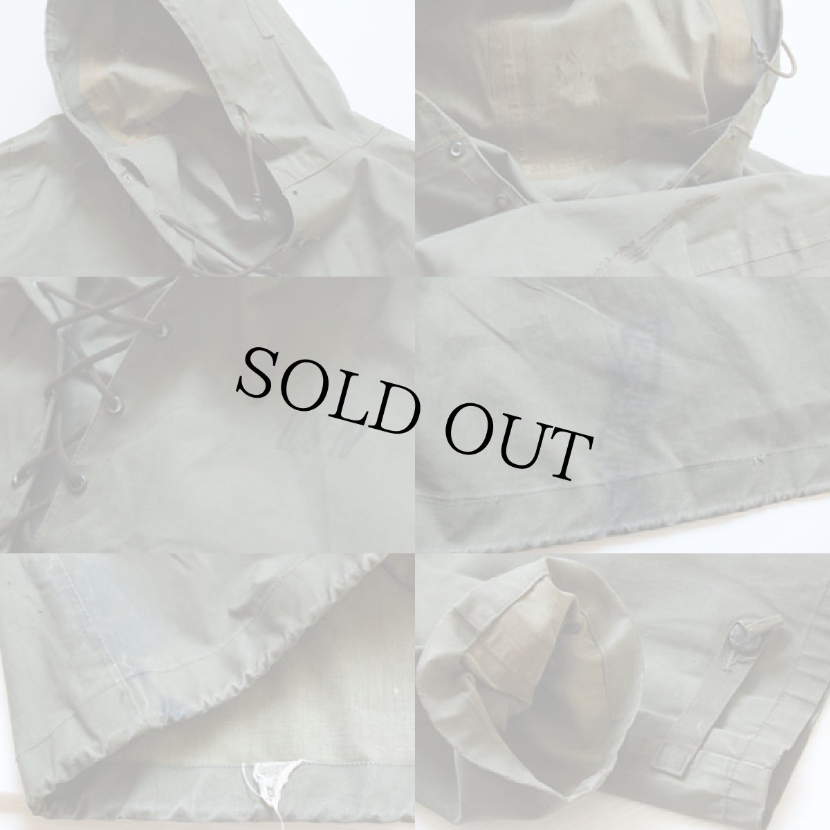 画像3: 40s 米軍 U.S.NAVY N-2 デッキ レインパーカー オリーブドラブ (3)