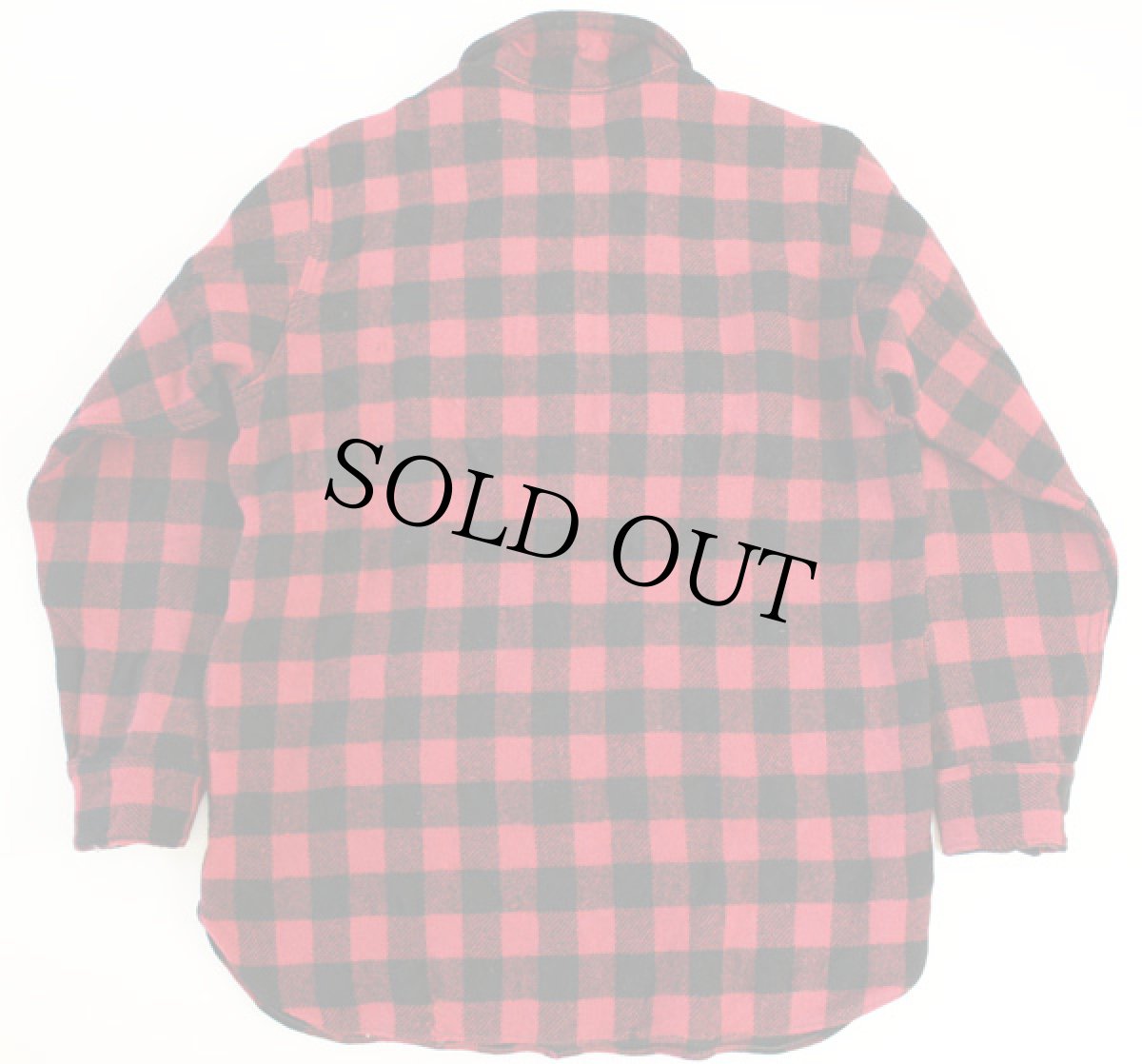 画像2: 40s Woolrichウールリッチ バッファローチェック ハーフジップ プルオーバー ウールシャツ 赤×黒 16 (2)