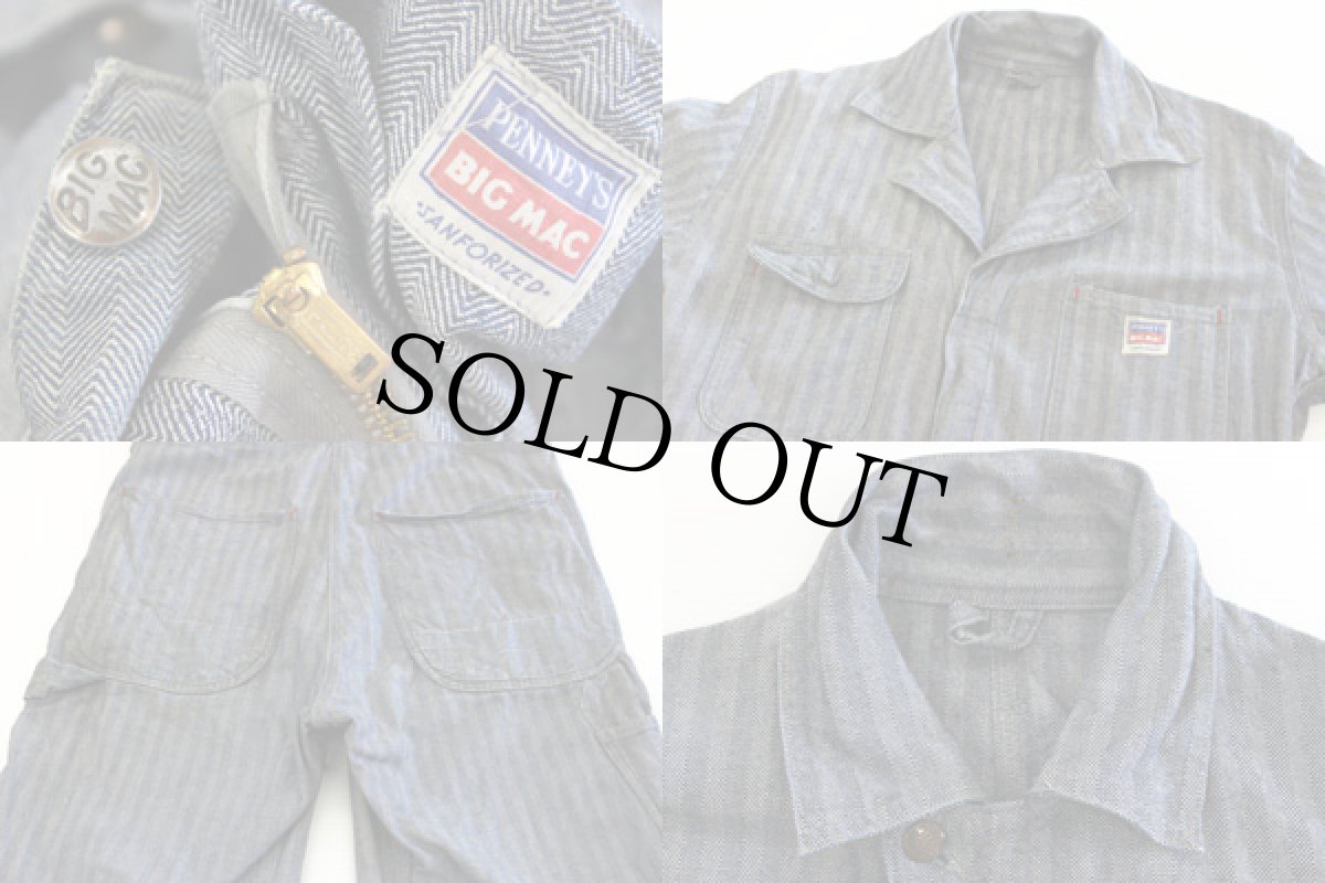 画像2: 50s PENNEY'S BIGMACビッグマック HBT ヘリンボーンツイル オールインワン★つなぎ (2)
