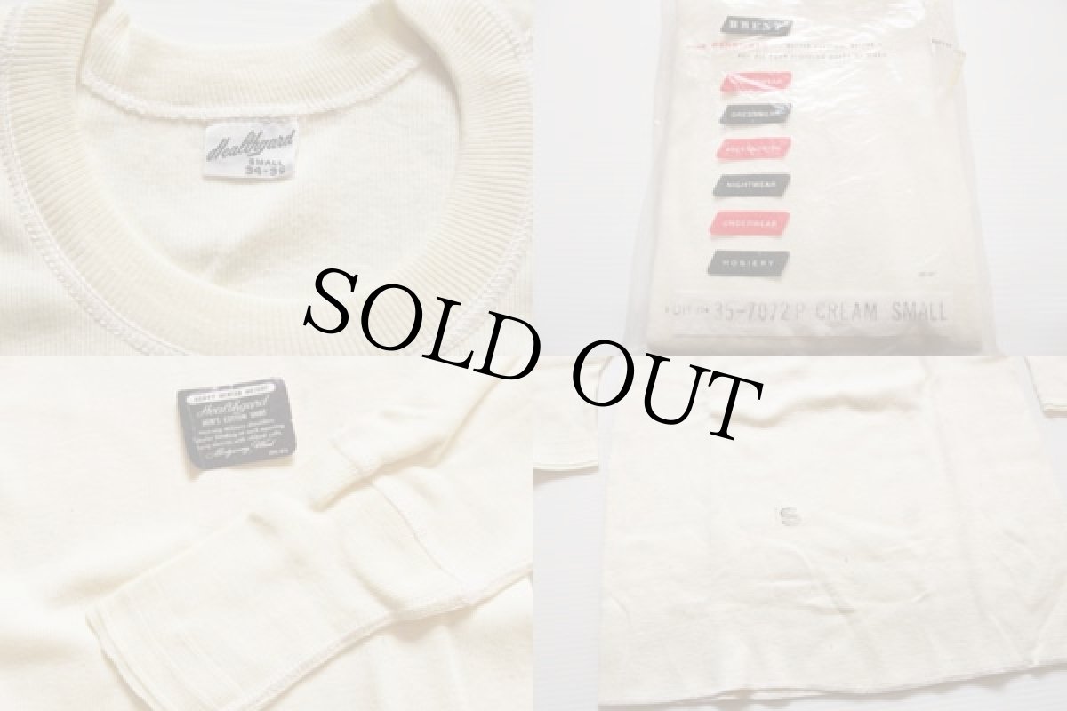 画像3: デッドストック★50s MONTGOMERY WARD BRENT Healthgard コットン アンダーシャツ S (3)
