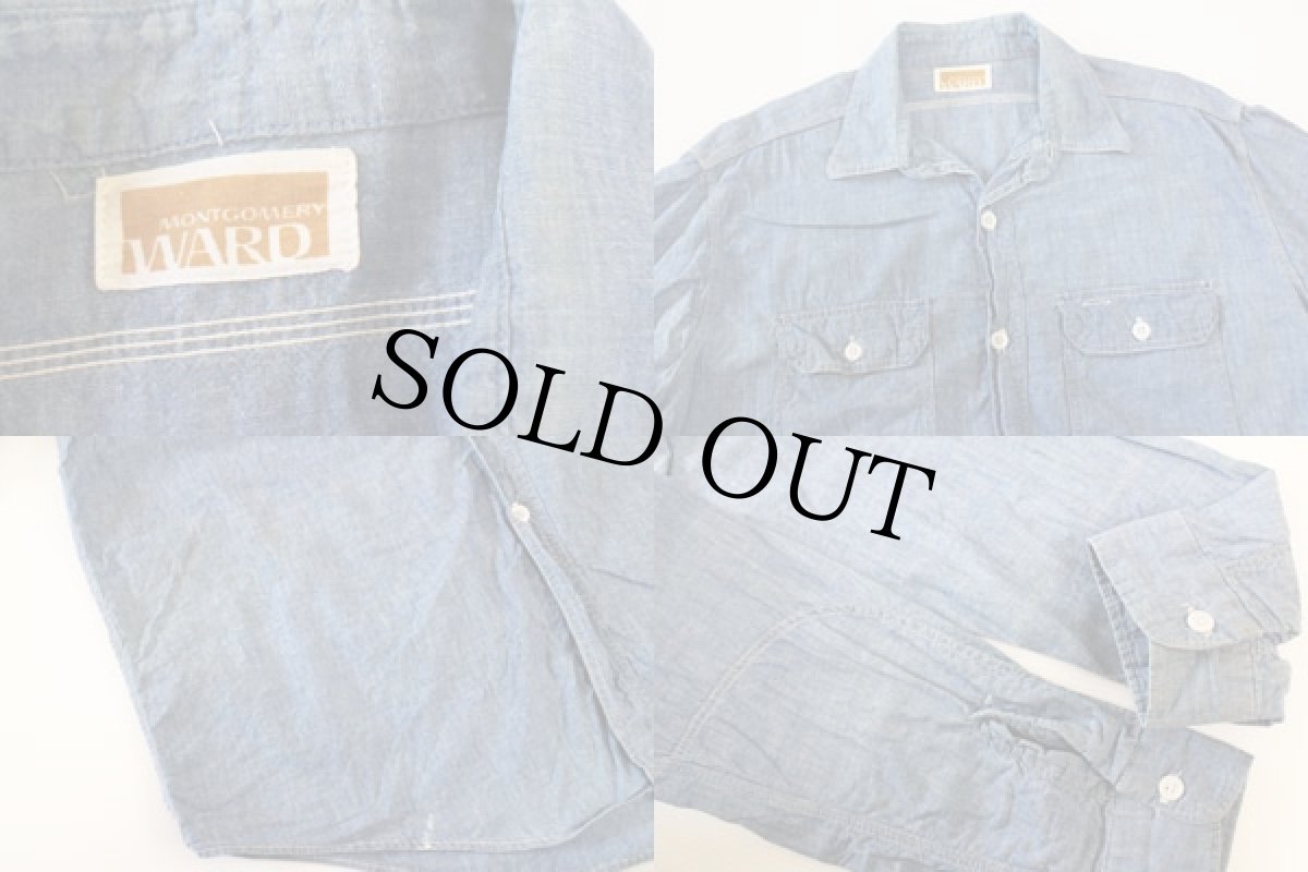 画像3: 60s MONTGOMERY WARD シャンブレーシャツ (3)