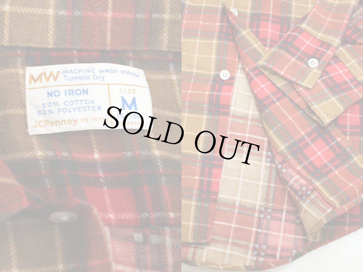 画像3: 70s JCPenney プリントネルシャツ M (3)