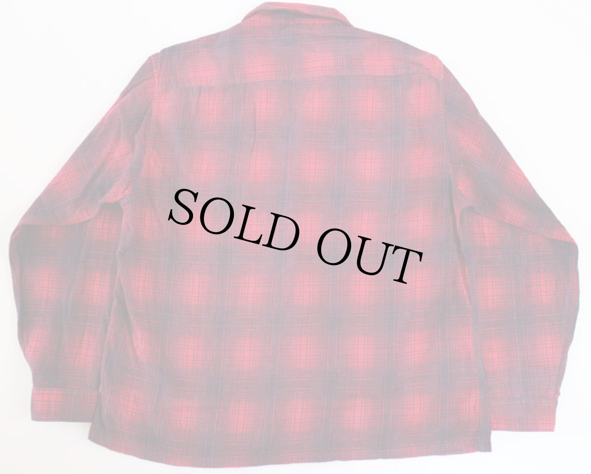 画像2: 60s Washington TONDEE CEE オンブレチェック プリントネルシャツ L (2)