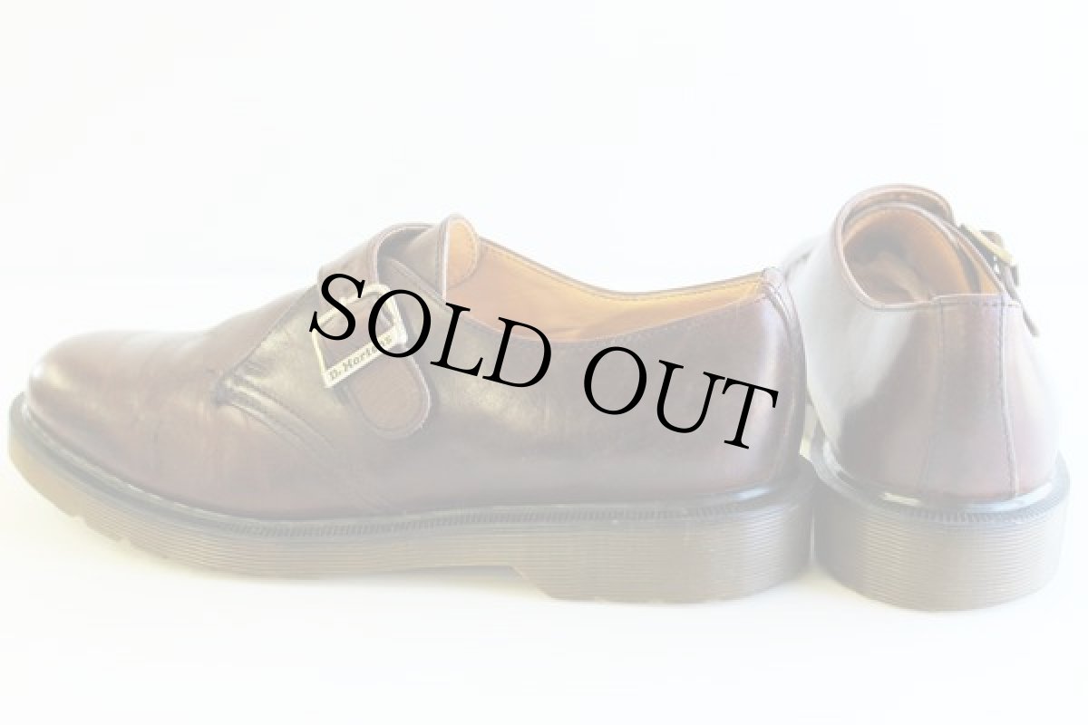 画像2: 英国製 DR.MARTENSドクターマーチン モンクストラップ レザーシューズ 茶 UK7 (2)