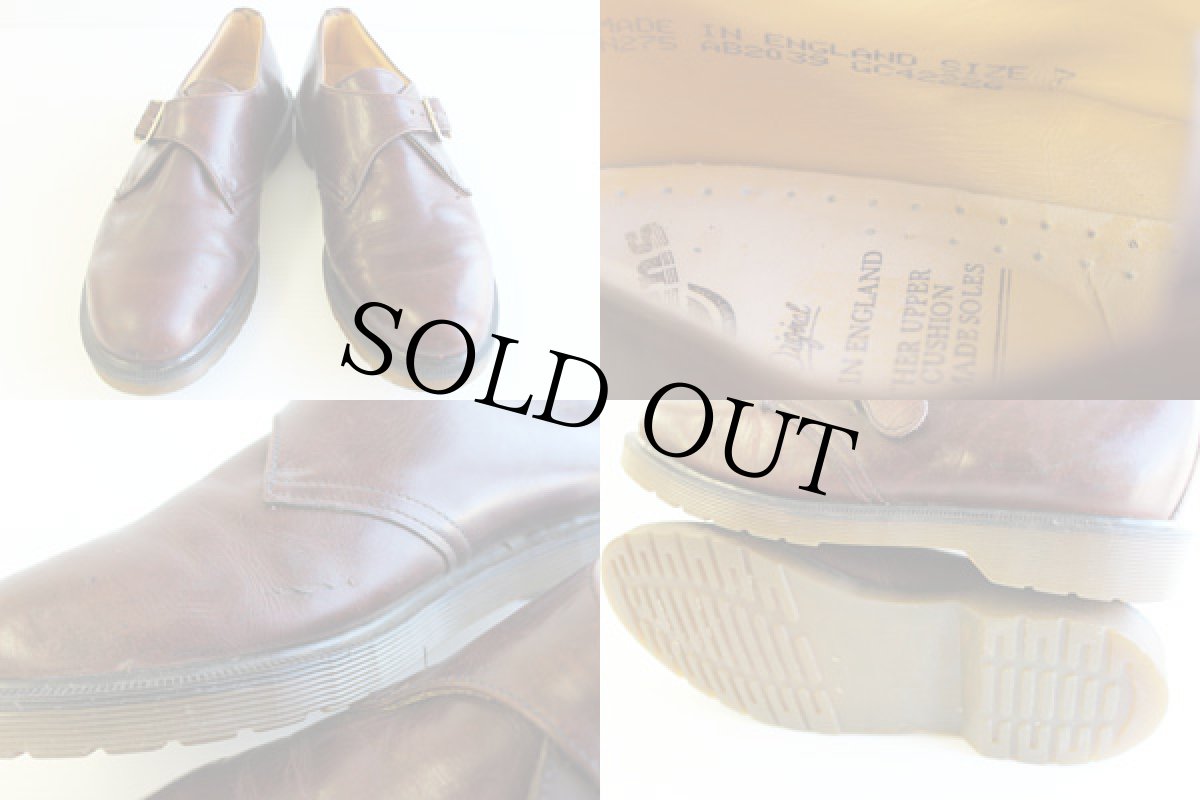 画像3: 英国製 DR.MARTENSドクターマーチン モンクストラップ レザーシューズ 茶 UK7 (3)