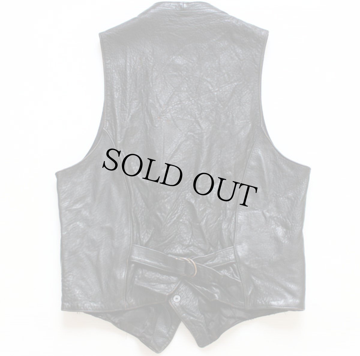 画像2: USA製 ANNA CARECCI レザーベスト 黒 (2)