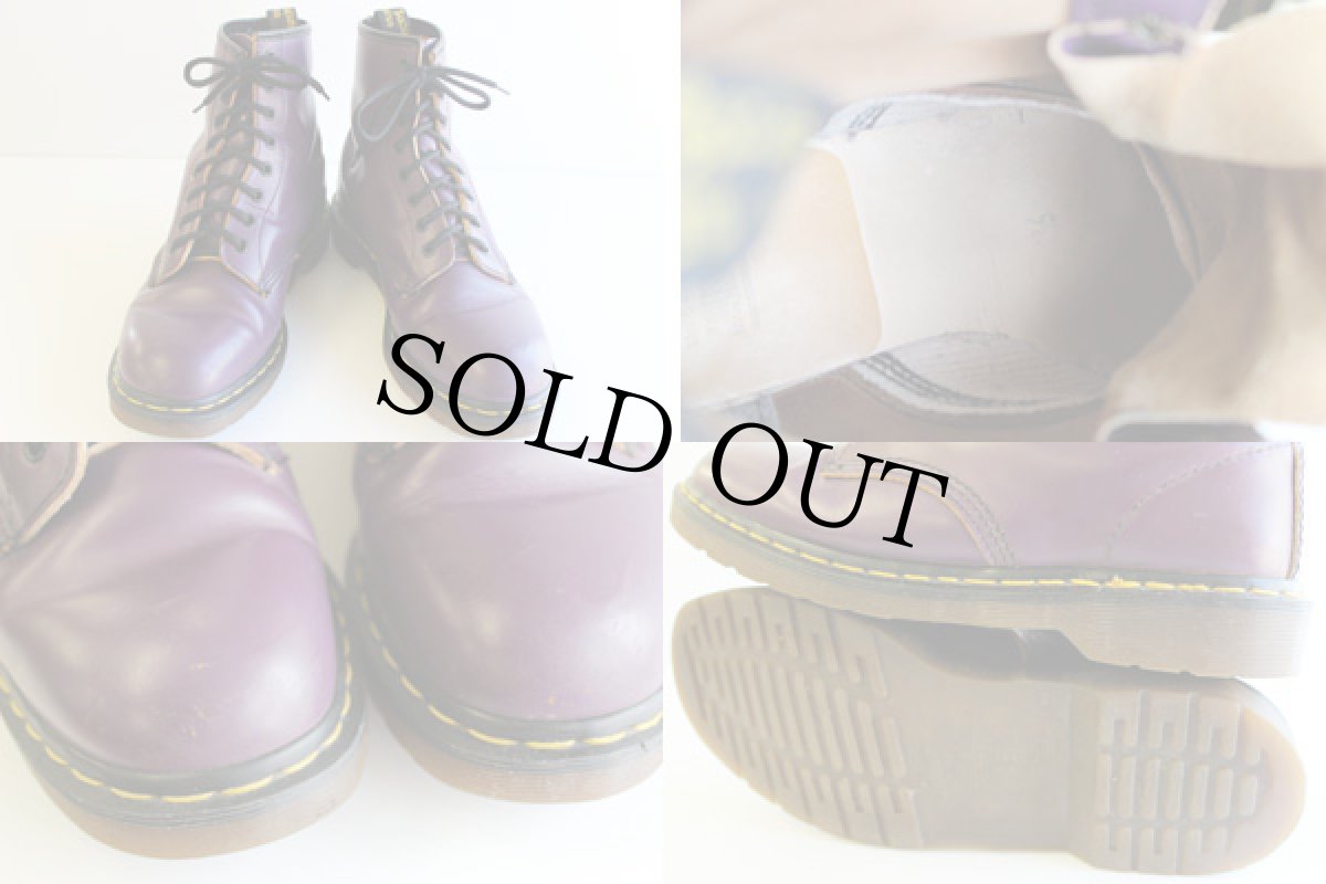 画像3: 英国製 DR.MARTENSドクターマーチン 8ホールブーツ 紫 UK9.5 (3)