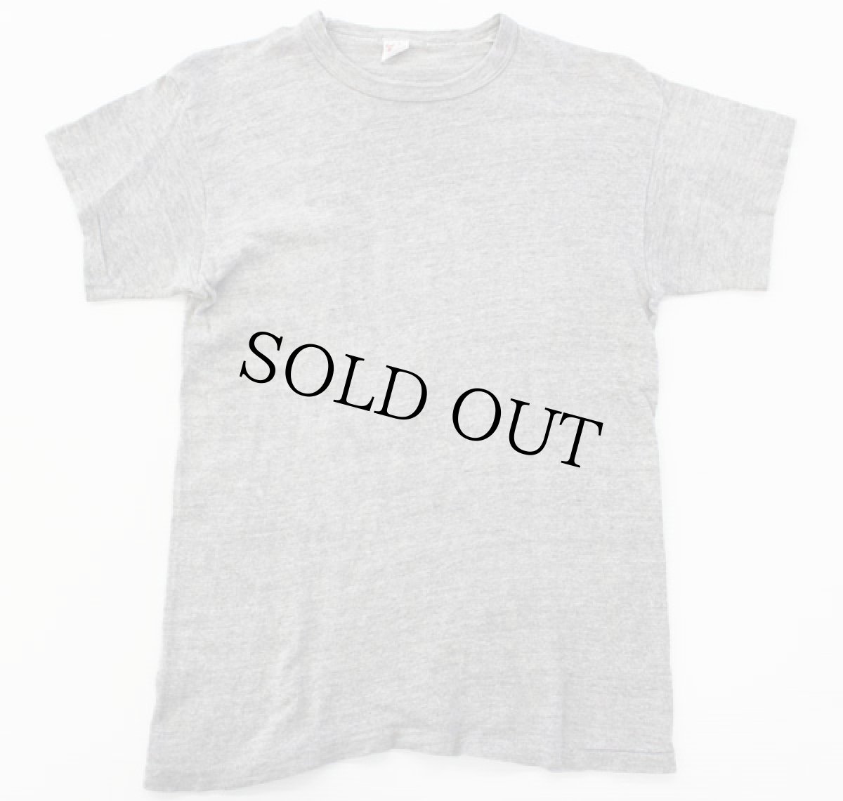 画像2: 60s USA製 Russell Southernラッセルサウザン 無地 バインダーネック コットンTシャツ 杢グレー M (2)