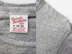 画像3: 60s USA製 Russell Southernラッセルサウザン 無地 バインダーネック コットンTシャツ 杢グレー M (3)