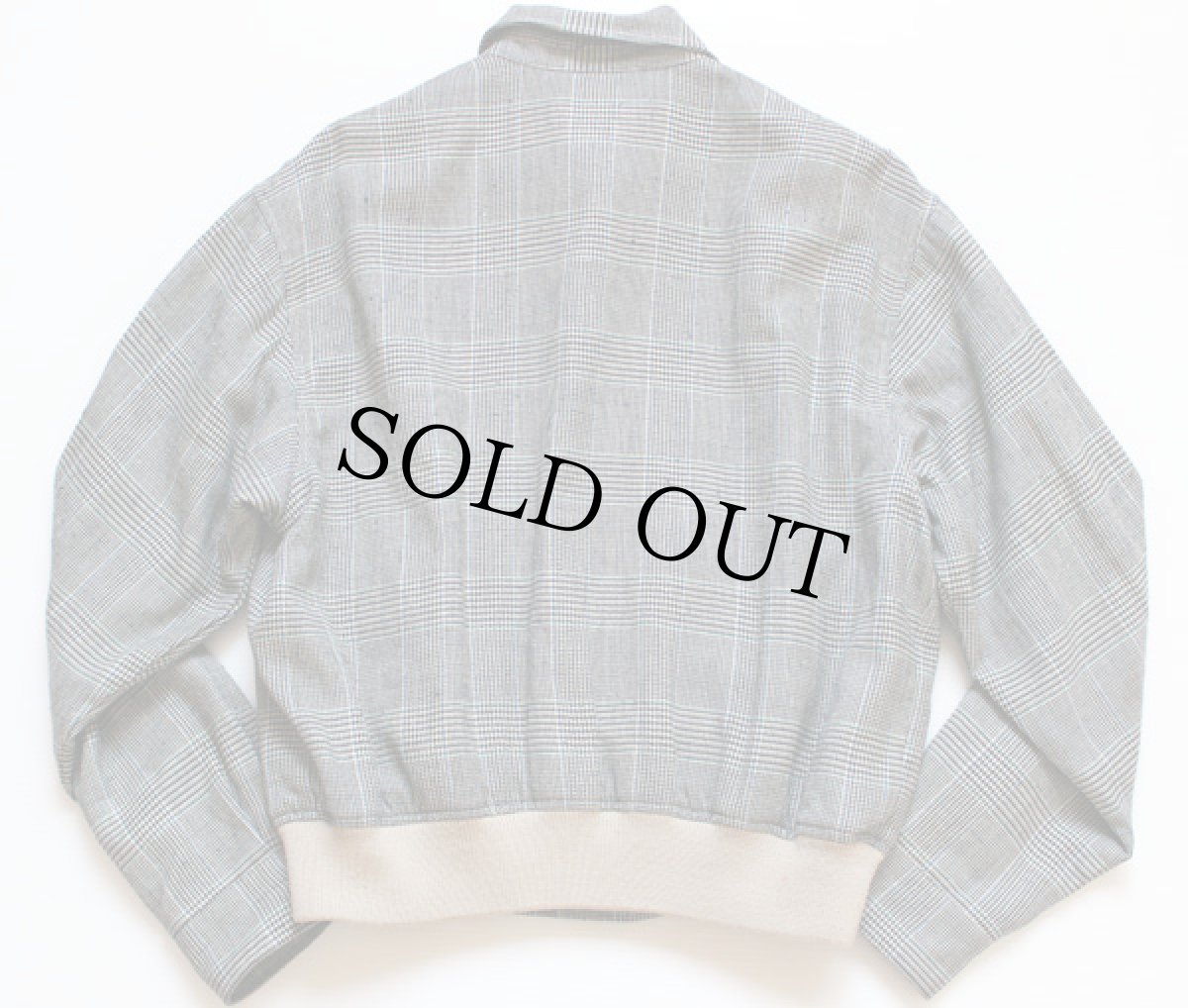 画像2: 90s ポロ ラルフローレン グレンチェック A-1タイプ リネンジャケット M (2)