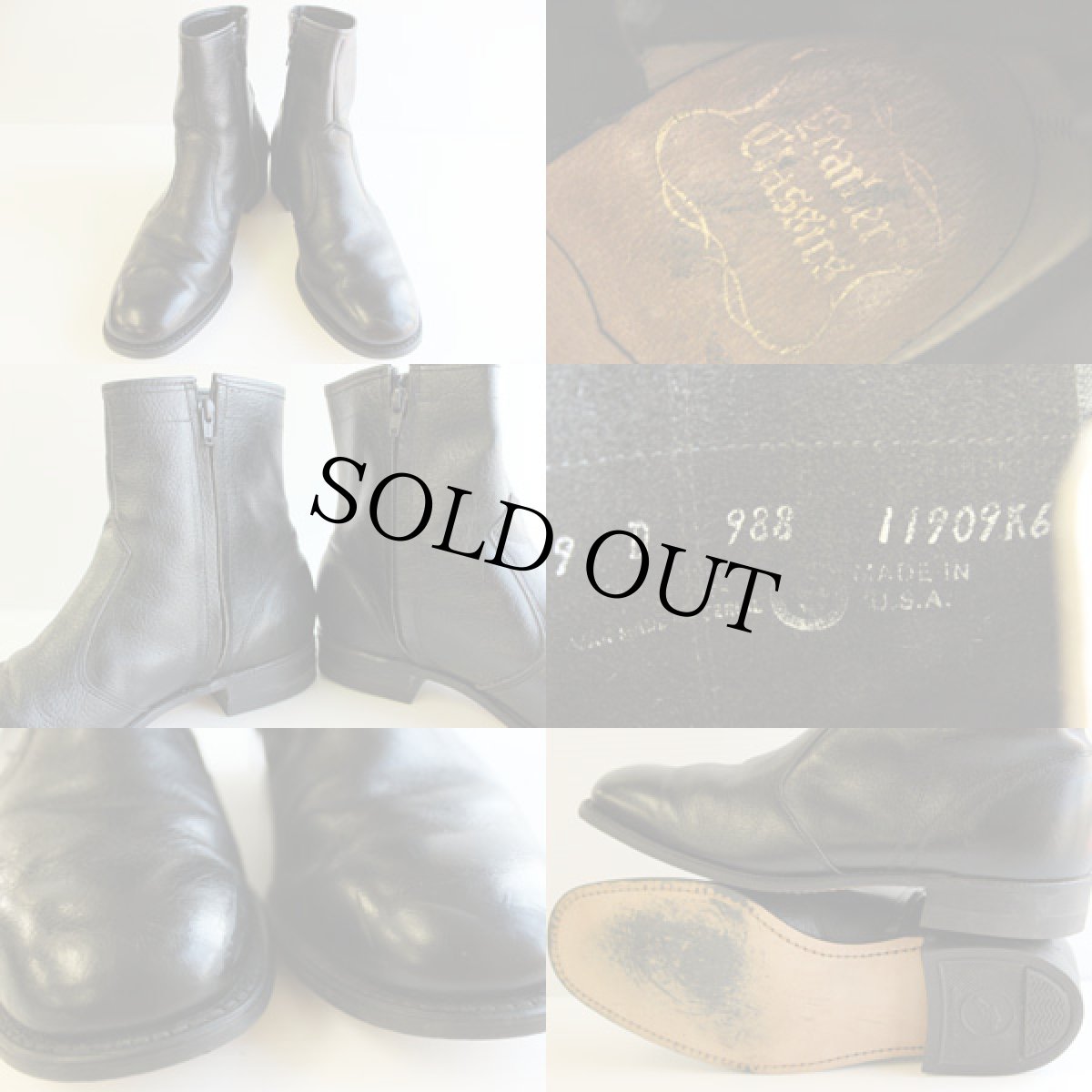 画像3: 80s USA製 Leather Classics BY MASON サイドジップブーツ 黒 9D (3)