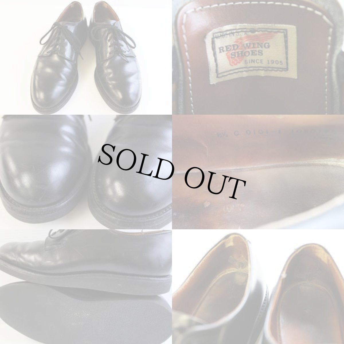 画像3: 70s USA製 REDWINGレッドウイング 101 ポストマン レザーシューズ 8.5C (3)
