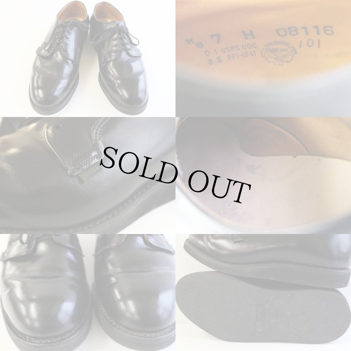 画像3: 80s USA製 REDWINGレッドウイング 101 ポストマン レザーシューズ 7H (3)