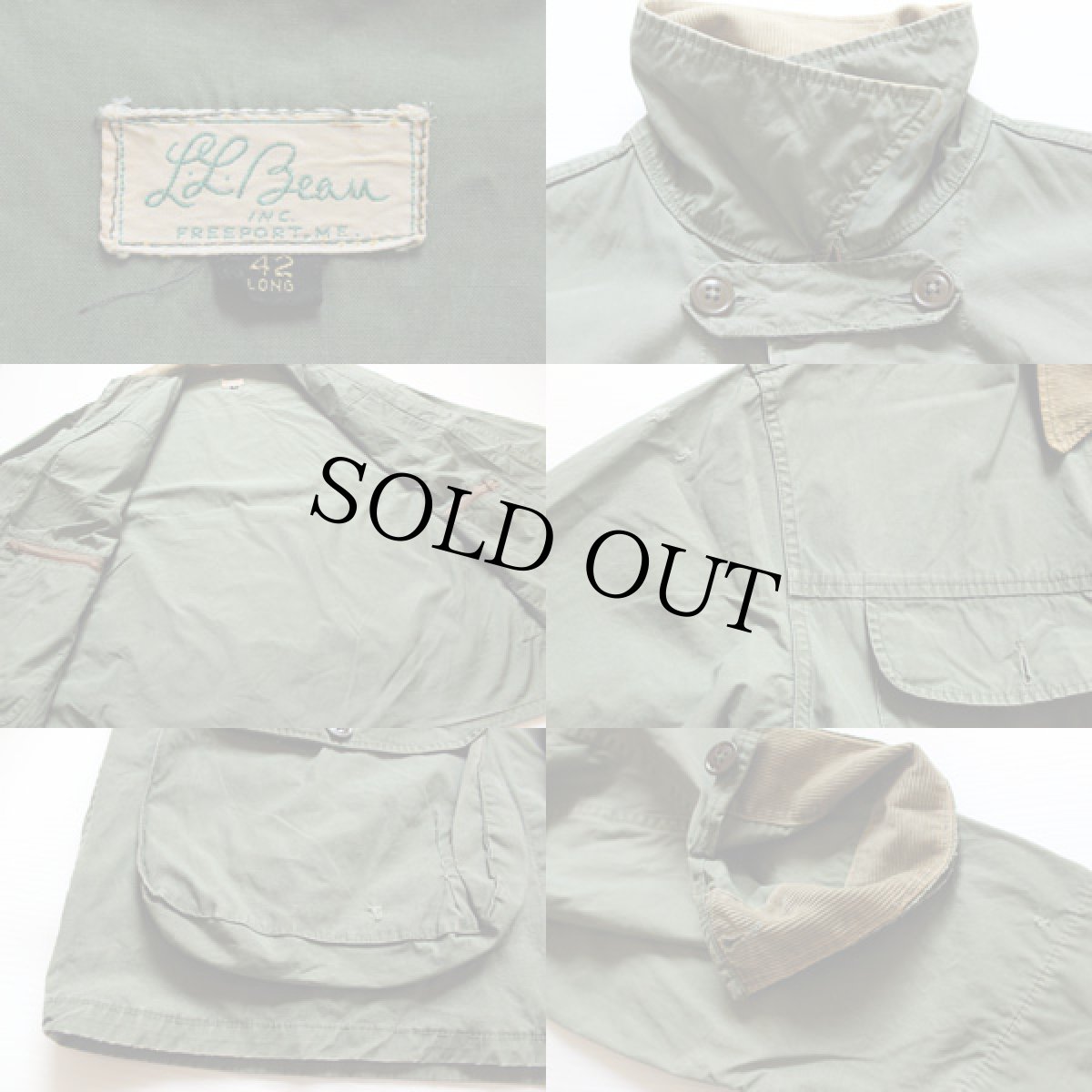 画像3: 60s L.L.Bean 筆記体タグ ワーデンジャケット 42L★フィッシング (3)