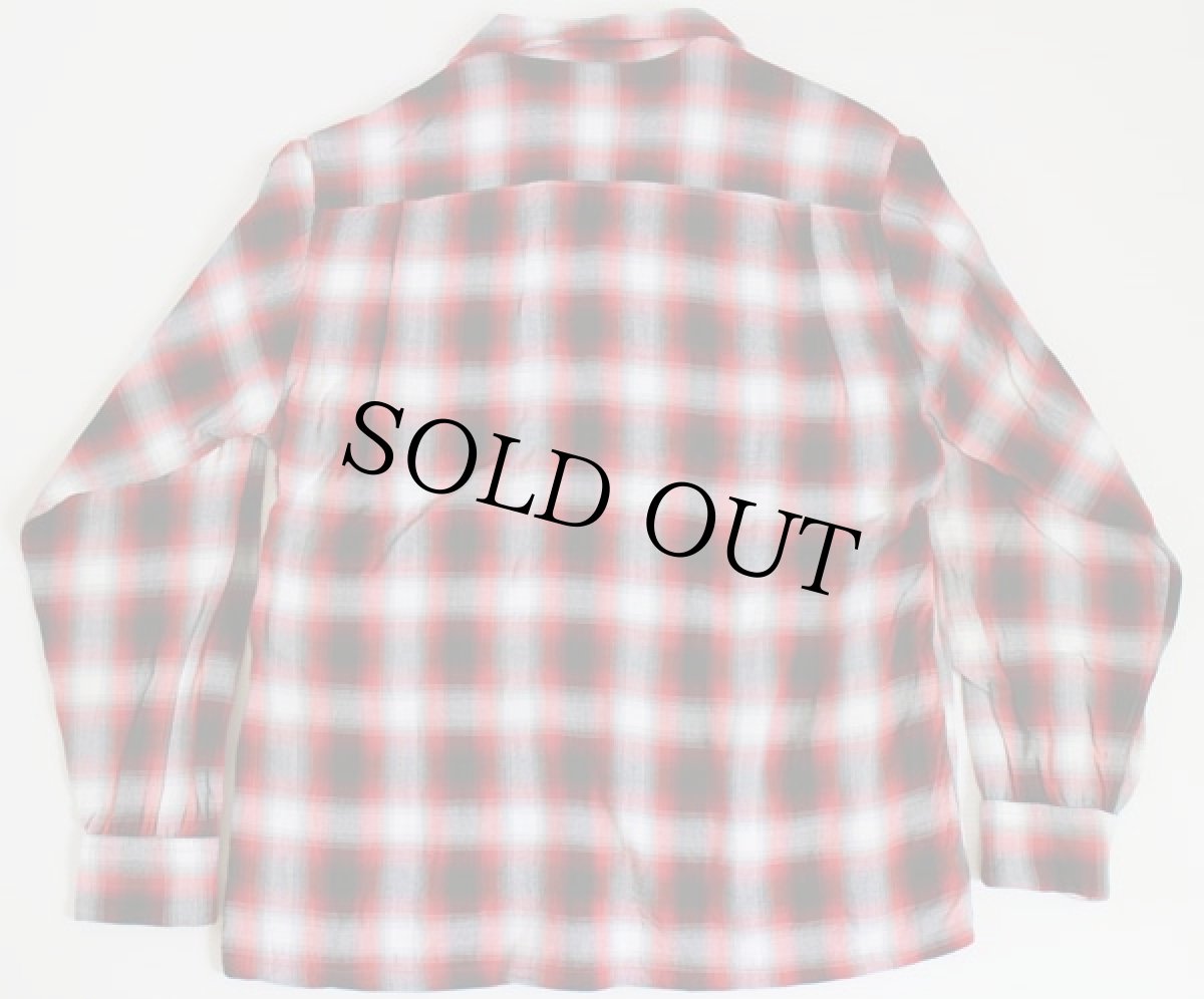 画像2: 50s PENNEY'S TOWNCRAFT オンブレチェック レーヨンシャツ M (2)