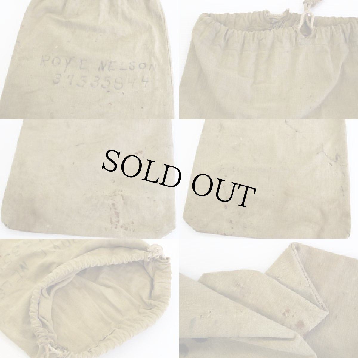 画像3: 40s 米軍 ステンシル バラックバッグ★ランドリーバッグ (3)