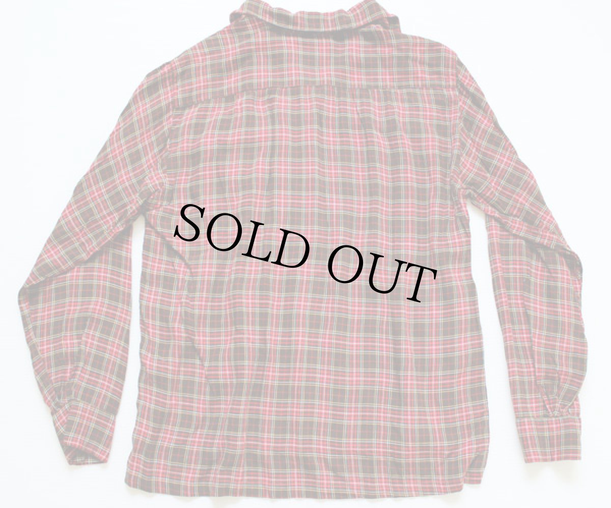 画像2: 50s Jayson チェック レーヨン オープンカラーシャツ (2)