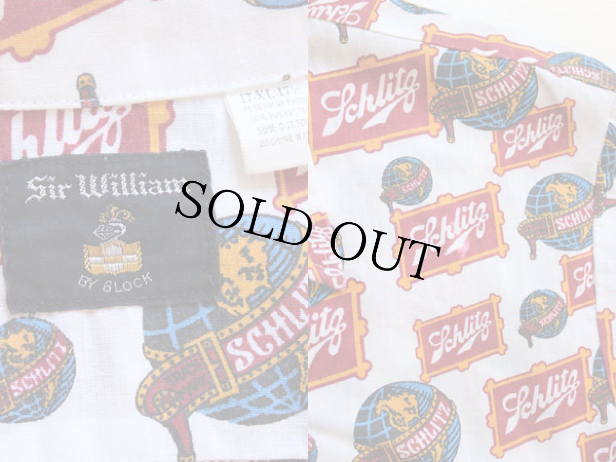 画像3: 70s Schlitz 総柄 半袖シャツ XL (3)