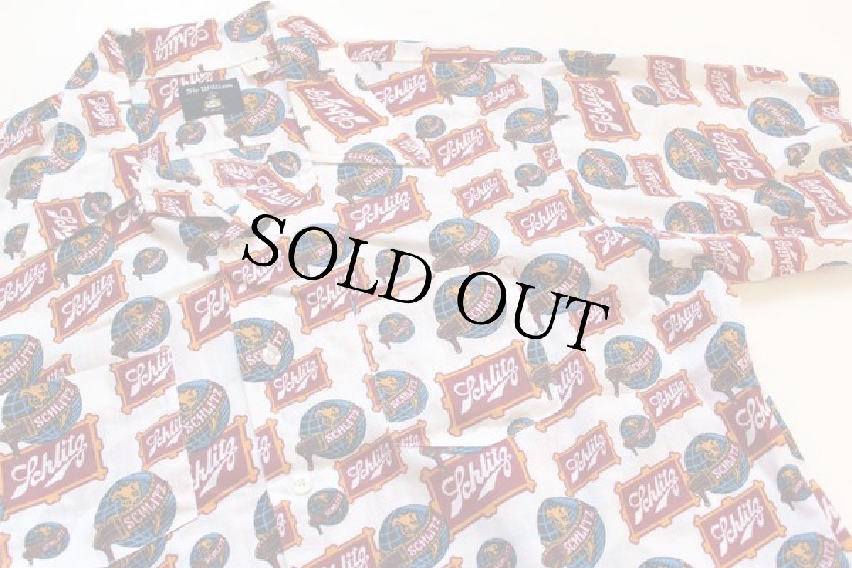 画像2: 70s Schlitz 総柄 半袖シャツ XL (2)