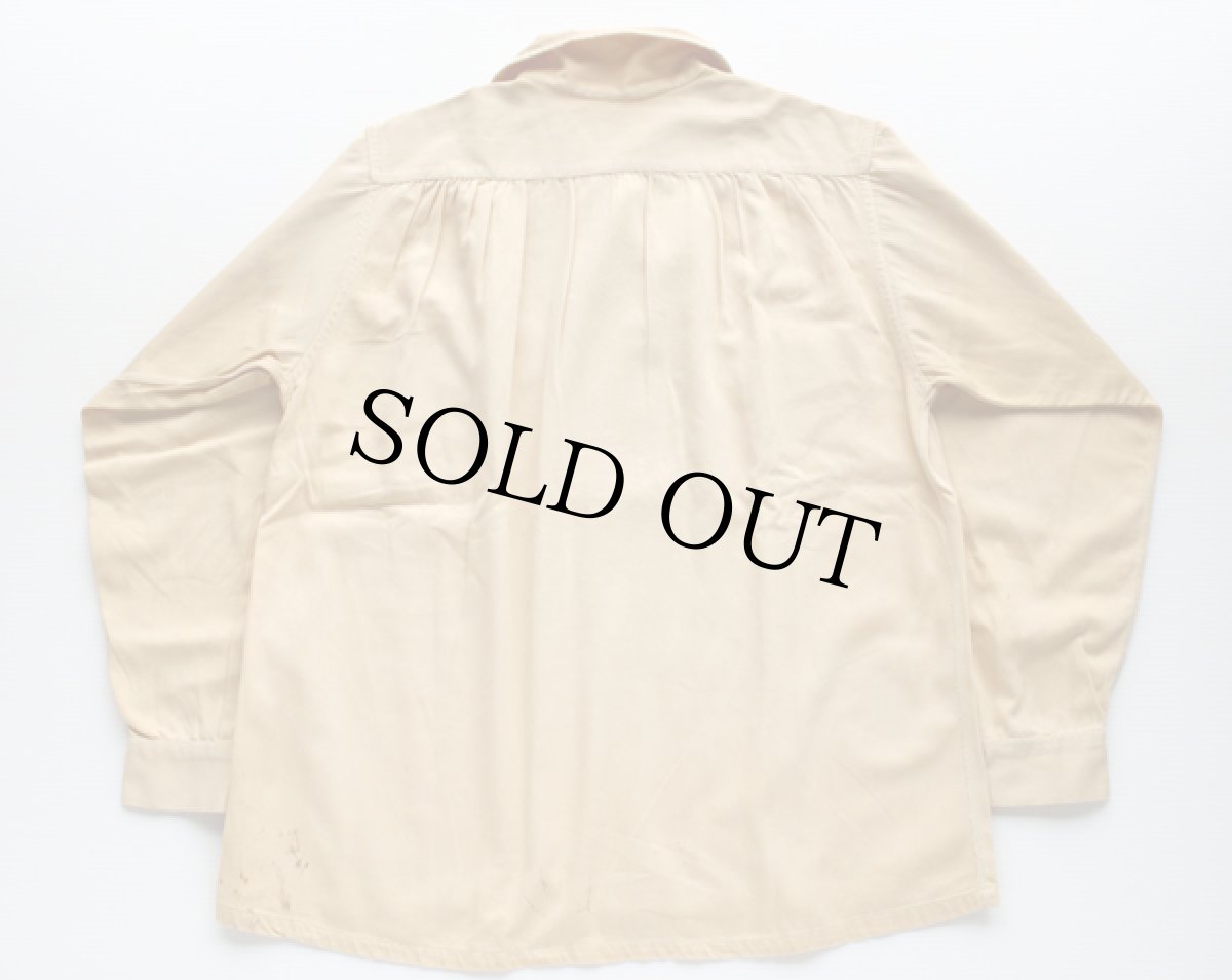 画像2: 40s TOWNCRAFT DELUXE コットン オープンカラーシャツ S (2)