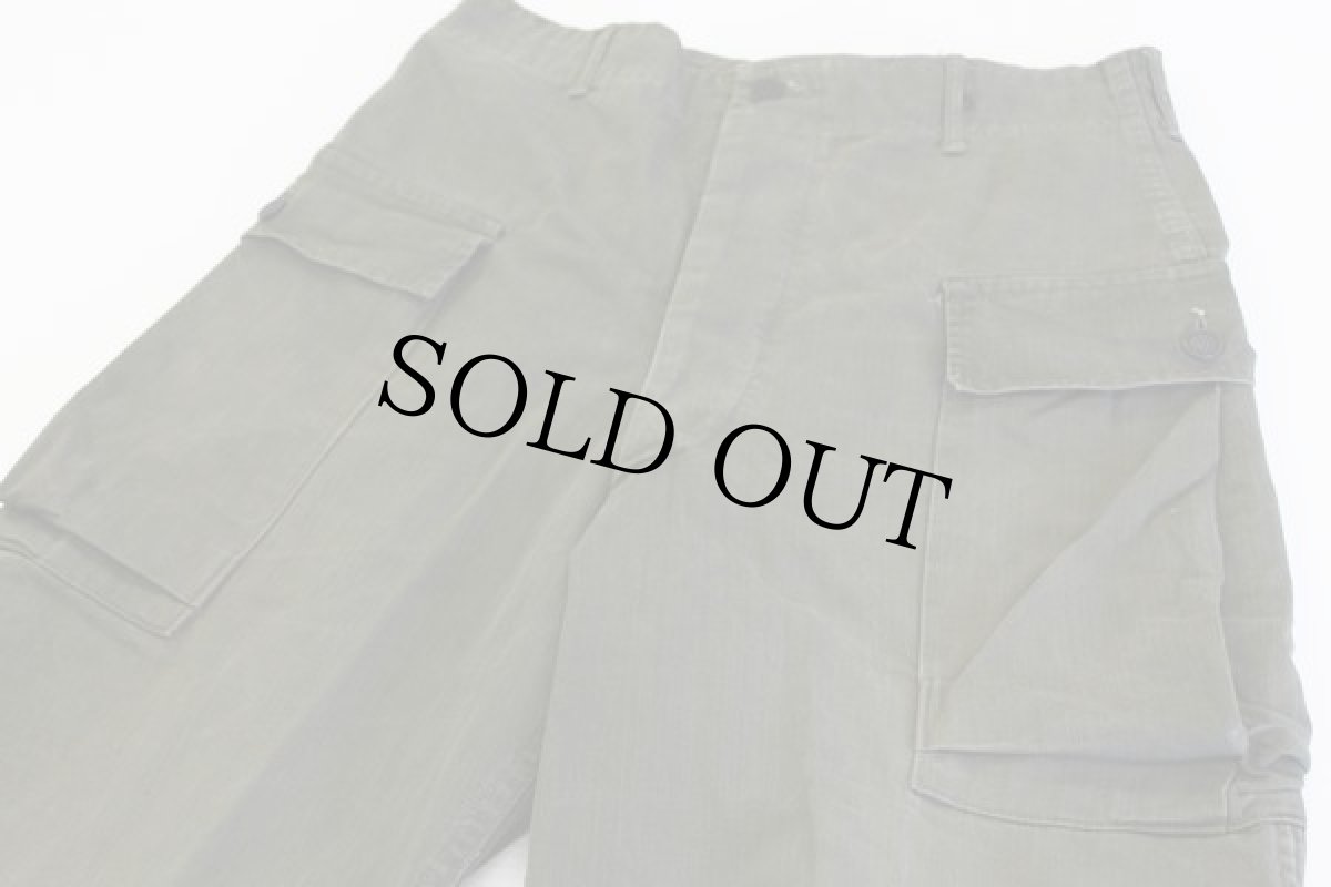 画像2: 40s 米軍 U.S.ARMY M-43 HBT ヘリンボーンツイル カーゴパンツ w34  L33 (2)