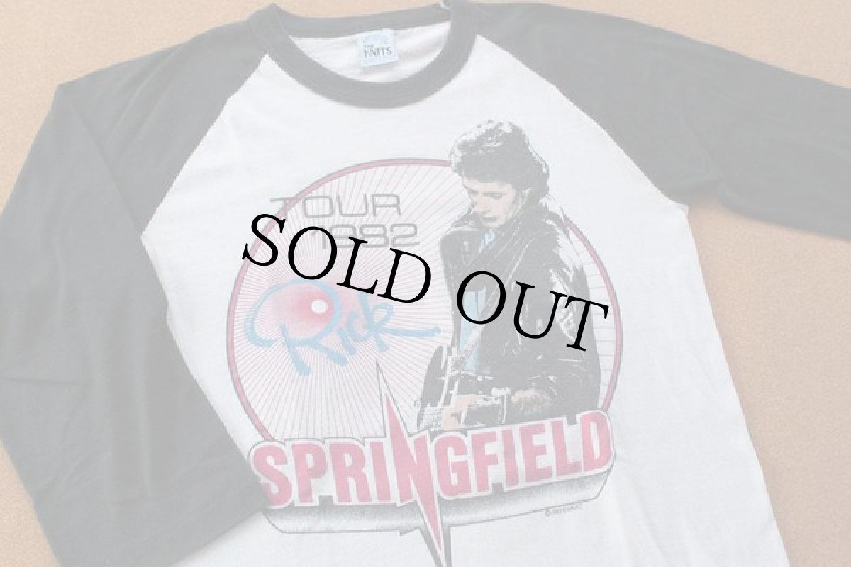 画像2: 80s USA製 RICK SPRINGFIELD ツアー 七分袖 ラグランTシャツ S (2)