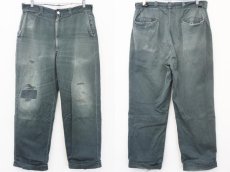 画像1: 60s Leeリー CHETOPA TWILL ワークパンツ ボロ w35 (1)